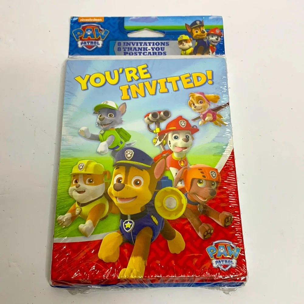 Nickelodeon | PAW PATROL Invitations Thank You Cards | Party Event Dog Happy NWT